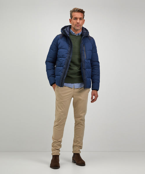 Padded jacket with hood | Navy