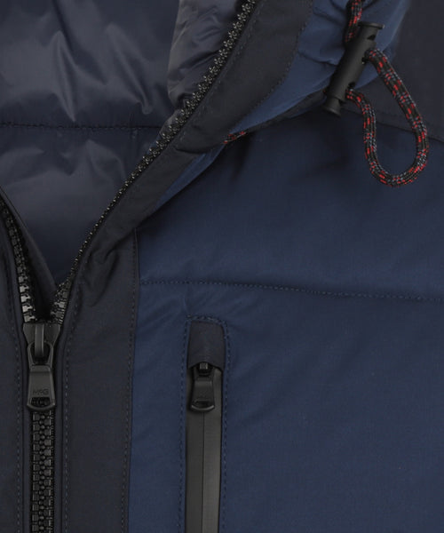 Padded jacket with hood | Navy