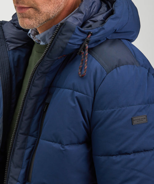 Padded jacket with hood | Navy