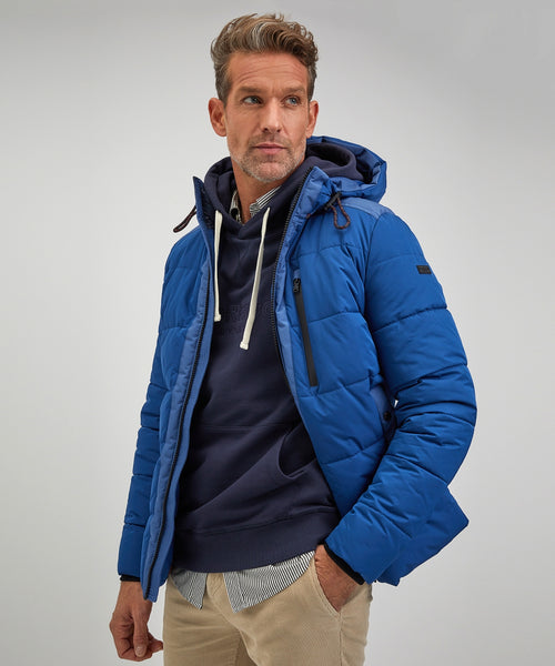 Padded jacket with hood | Navy