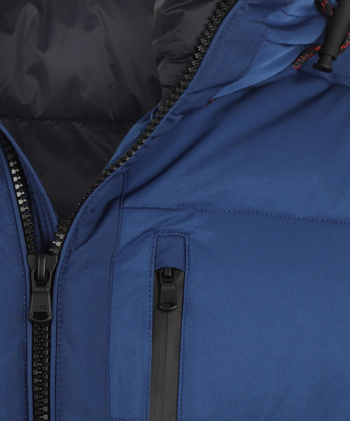 Padded jacket with hood | Navy