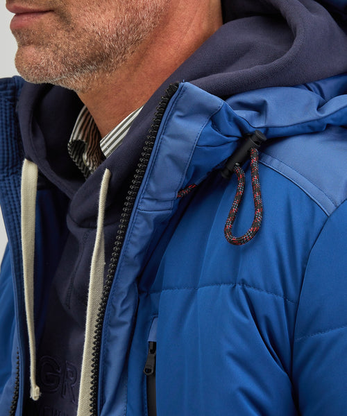 Padded jacket with hood | Navy