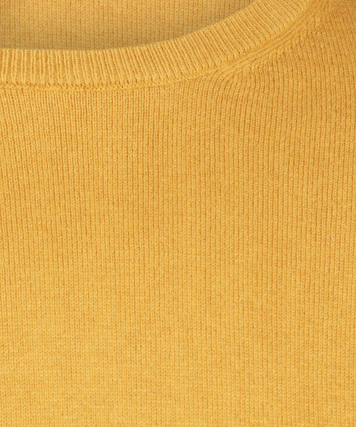 Cotton Merino Crew Neck Sweater | Medium Yellow