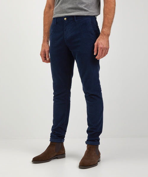 Chino corduroy slim fit | Navy