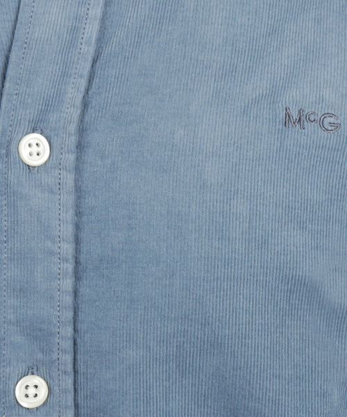 Shirt corduroy garment dyed regular fit | Medium Blue