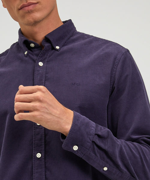 Shirt corduroy garment dyed regular fit | Navy