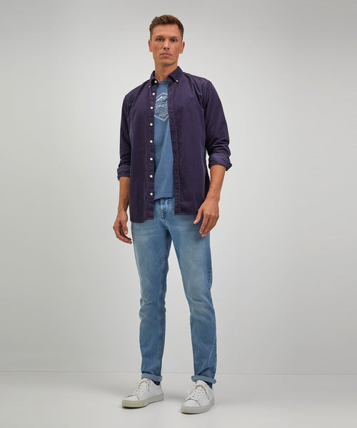 Shirt corduroy garment dyed regular fit | Navy