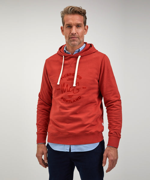 Hoodie met graphic | Rusty Red