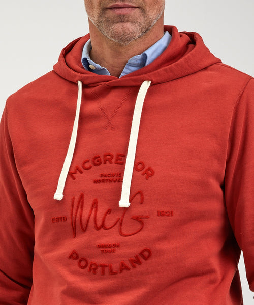 Hoodie met graphic | Rusty Red