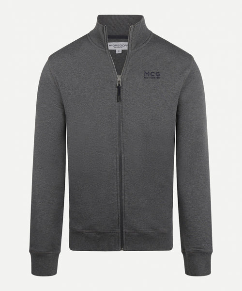 Zip-up Vest | Dark Grey Melange