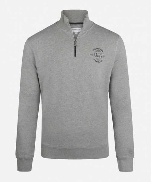 Half zip sweater | Medium Gray Melange