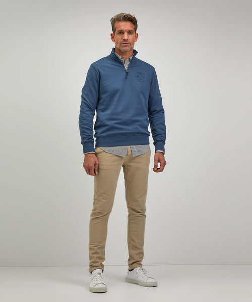 Half Zip Sweater | Medium Blue