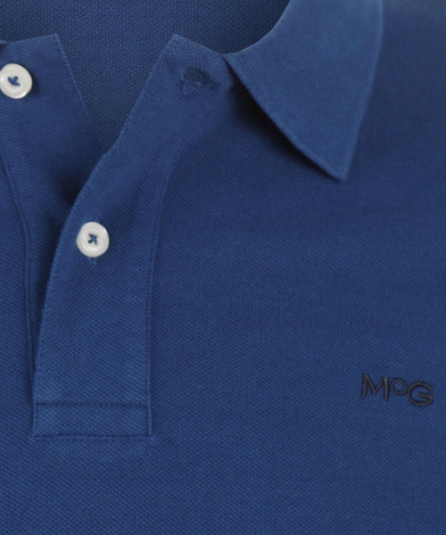 Long sleeve pique polo | Navy