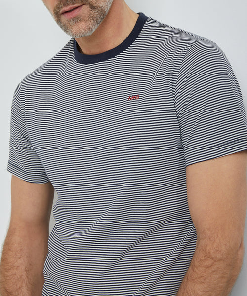 T-shirt with Stripe | Navy