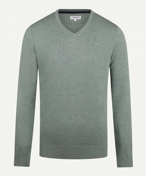 Logo V-Neck Sweater | Sage