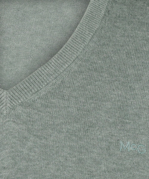 Logo V-Neck Sweater | Sage