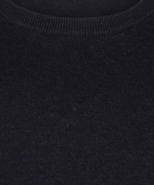 Crew Neck Sweater with Logo | Navy