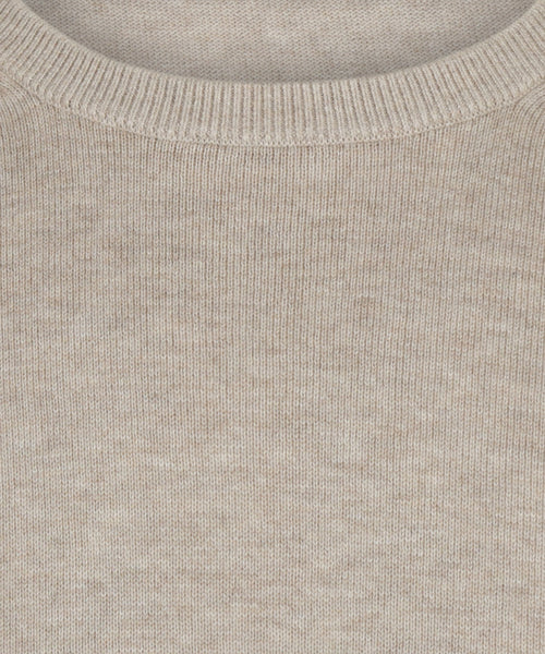 Crew Neck Sweater with Logo | Sand