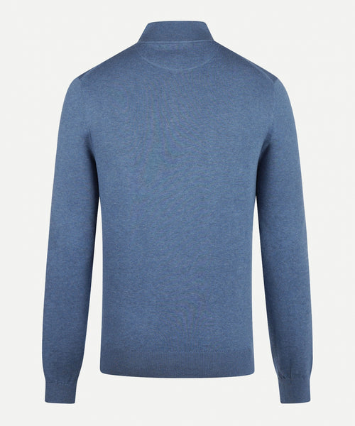 Half Zip Sweater | Medium Blue