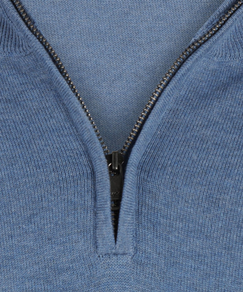 Half Zip Sweater | Medium Blue