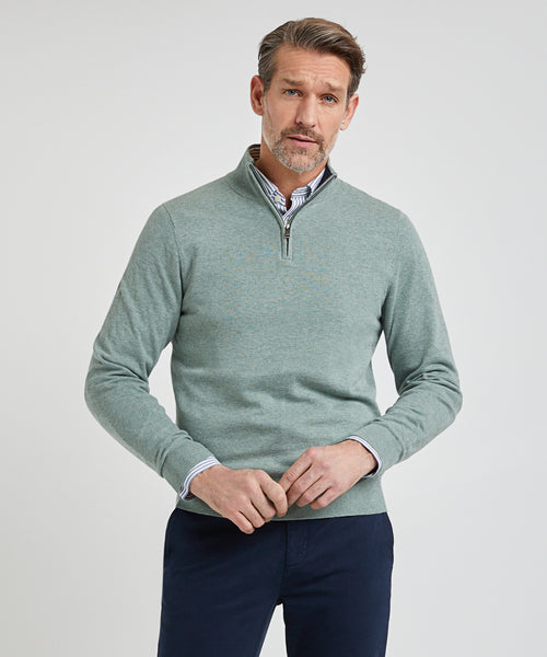 Half Zip Sweater | Sage