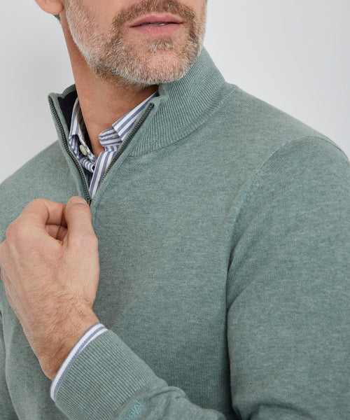 Half Zip Sweater | Sage