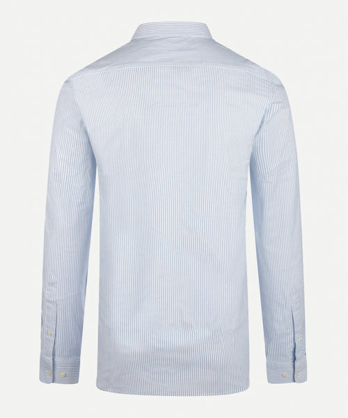 Overhemd Stretch Oxford Kleine Streep | Light Blue