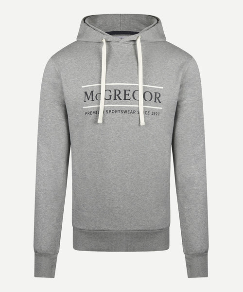 Hoodie with Graphic | Medium Gray Melange