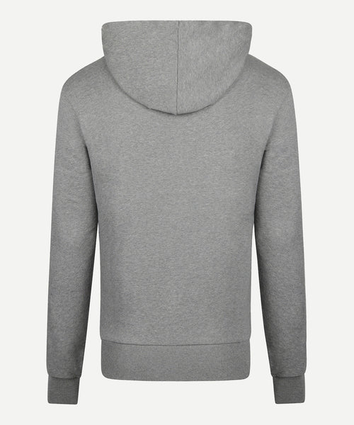 Hoodie with Graphic | Medium Gray Melange