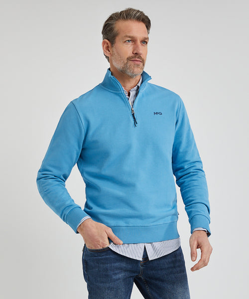 Half Zip Sweater | Dark Aqua