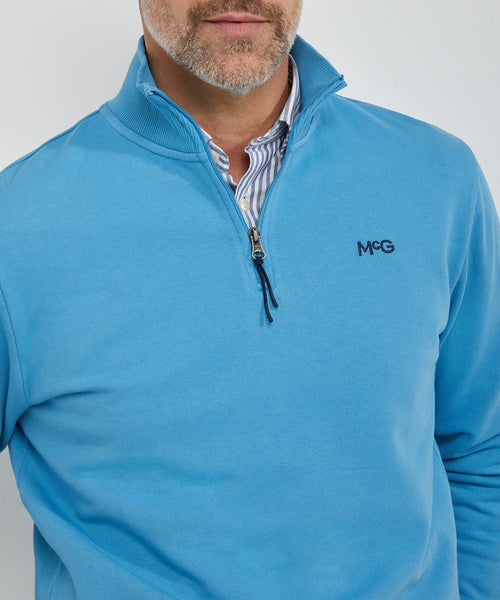 Half Zip Sweater | Dark Aqua