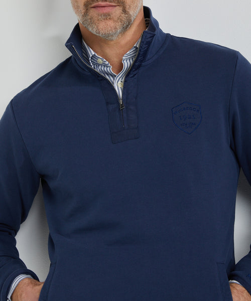 Premium Half Zip Sweater | Navy