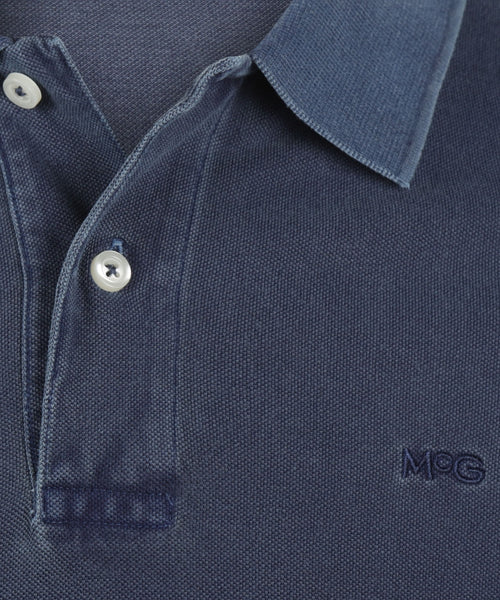 Polo Piqué Garment Dyed | Medium Blue