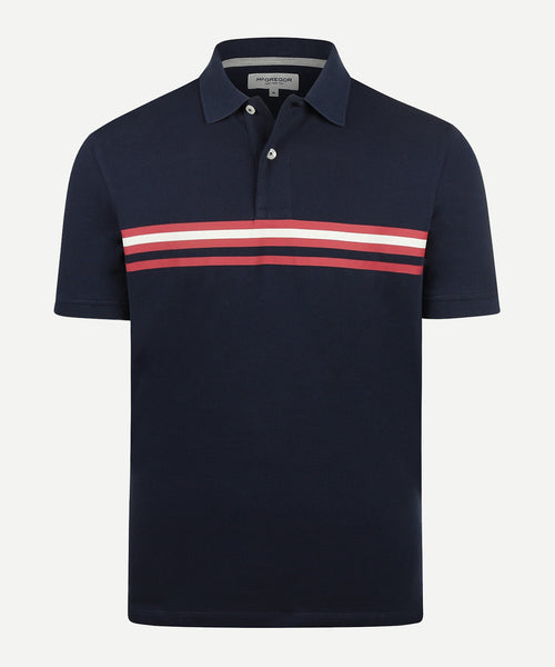 Polo Block Stripe | Navy