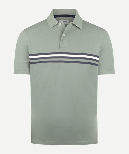 Polo Block Stripe | Sage