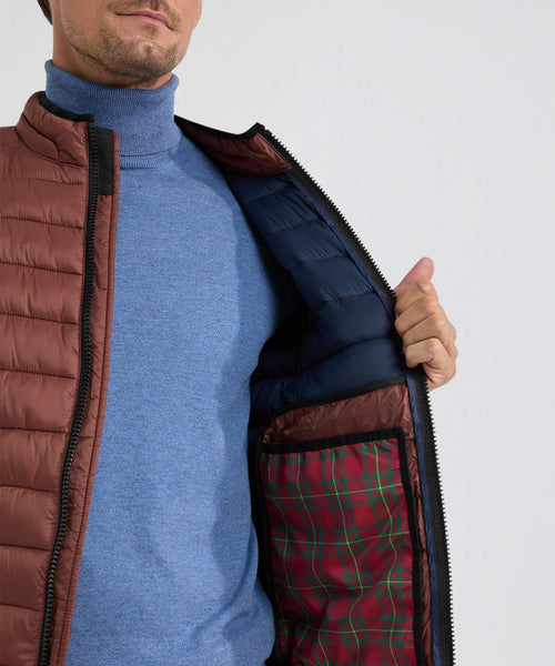 Lightweight Quilted Bomber Jacket | Chesnut