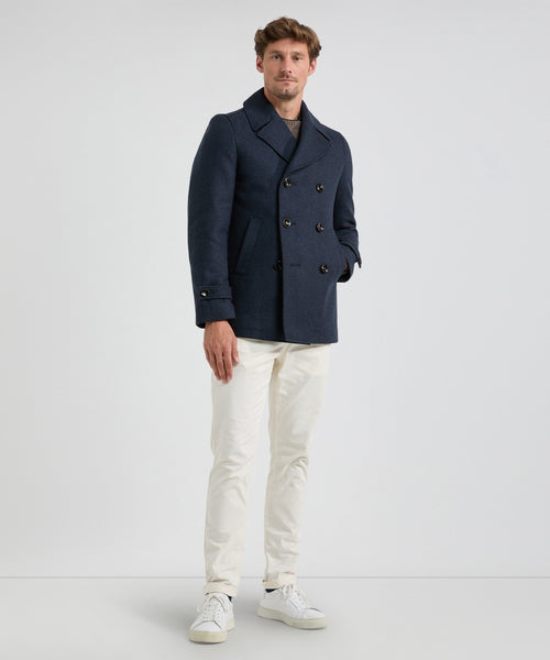 Core Peacoat double-breasted | Faded Blue