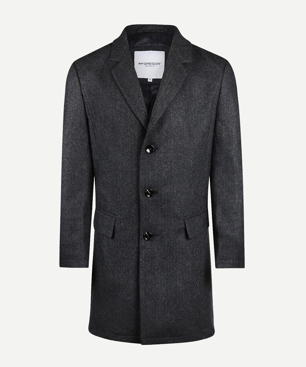 ジャケット・アウター HAND MADE herringbone over wool coat Herringbone Overcoat Wool | McGregor New York