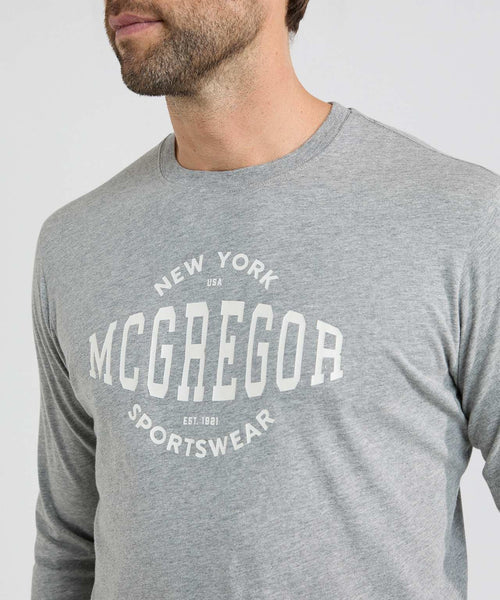 T-Shirt met Lange Mouwen | Medium Grey Melange