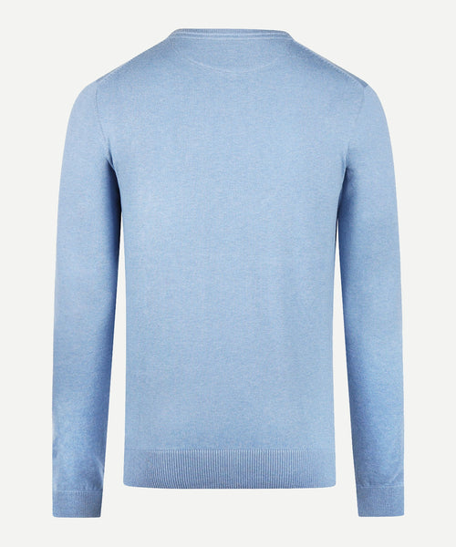 Trui V-hals Cotton Merino | Sky Blue