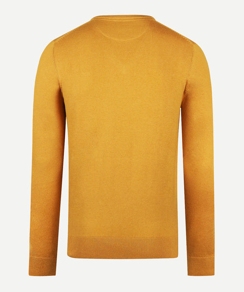 Trui V-hals Cotton Merino | Autumn Yellow