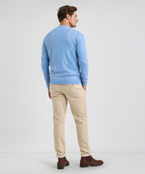 Trui Ronde Hals Cotton Merino | Sky Blue