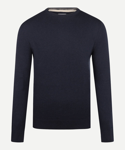 Trui Ronde Hals Cotton Merino | Navy