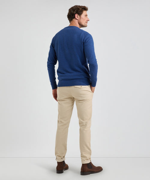 Trui Ronde Hals Cotton Merino | Marine