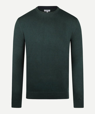 Trui Ronde Hals Cotton Merino | Pine Green