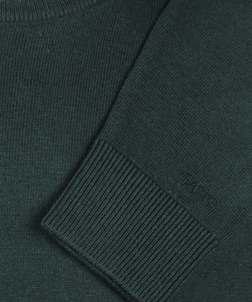 Trui Ronde Hals Cotton Merino | Pine Green