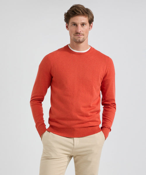 Trui Ronde Hals Cotton Merino | Winter Orange