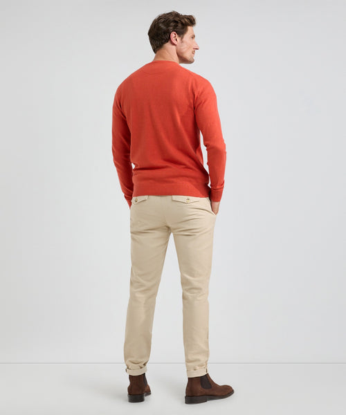 Trui Ronde Hals Cotton Merino | Winter Orange