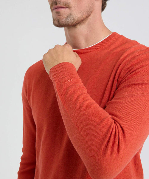 Trui Ronde Hals Cotton Merino | Winter Orange