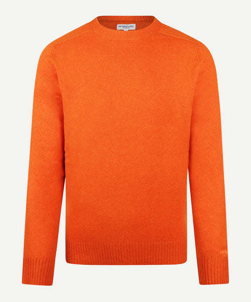 Trui Ronde Hals Lamswol | Winter Orange